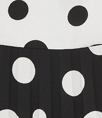IC Collection Woven Dot Combo Print High Neck Bracelet Sleeve Jacket