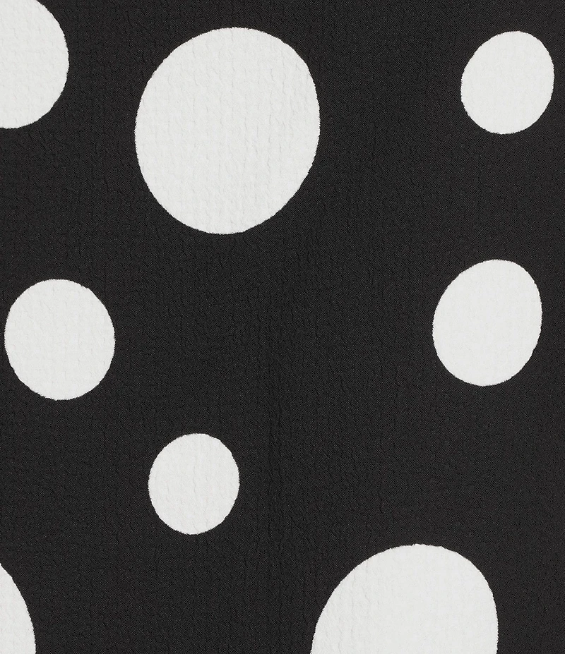 IC Collection Woven Dot Print Cowl Neck Sleeveless High-Low Coordinating Tank Top