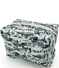 Ida Mae Home Aledo Toile Quilted Large Makeup Bag