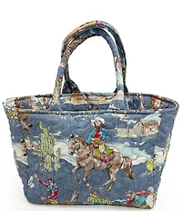 Ida Mae Home Birdie Chambray Quilted Medium Tote Bag