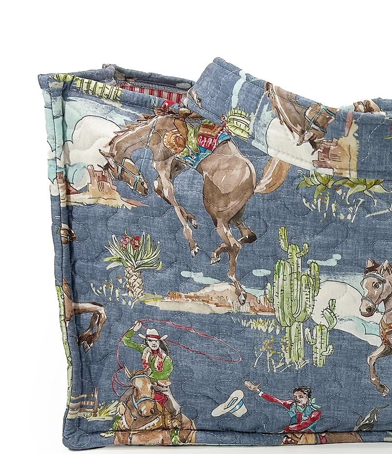 Ida Mae Home Birdie Chambray Quilted Tote Bag