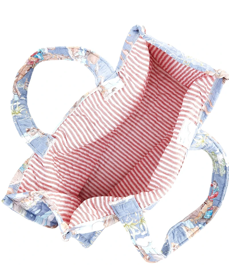 Ida Mae Home Birdie Chambray Western Quilted Tote Bag