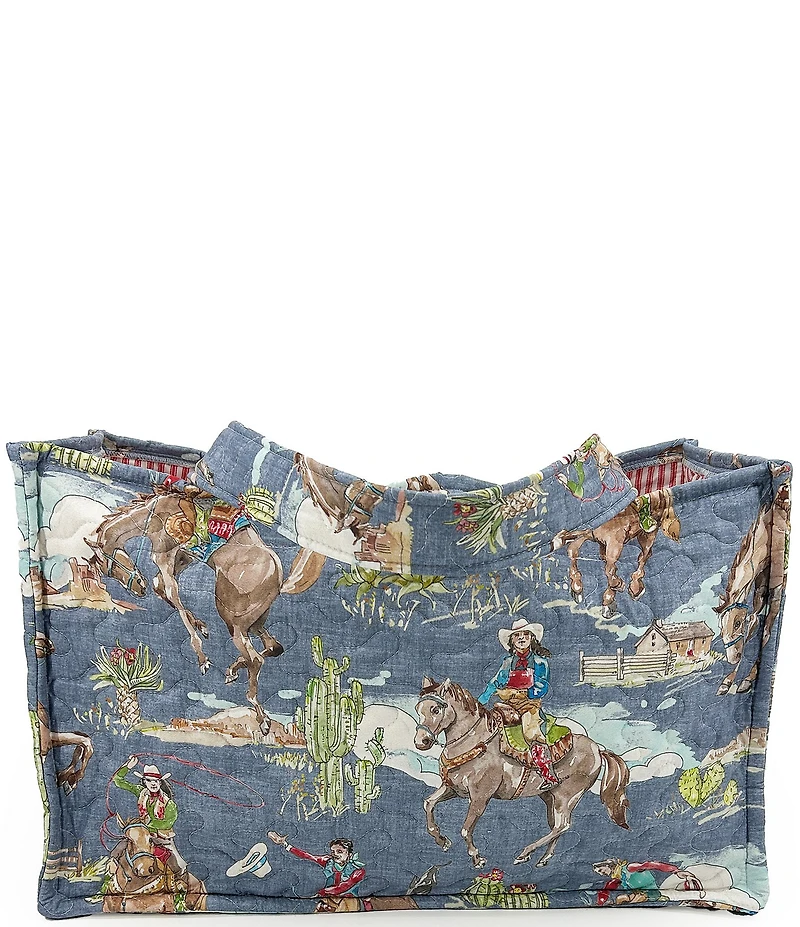 Ida Mae Home Birdie Chambray Quilted Tote Bag