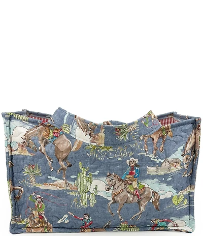 Ida Mae Home Birdie Chambray Quilted Tote Bag