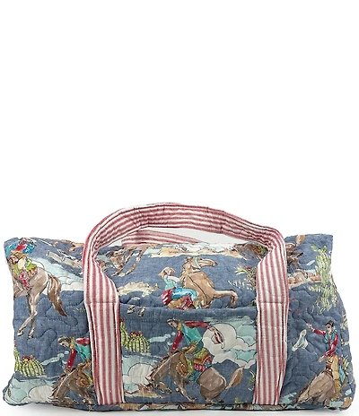 Ida Mae Home Birdie Chambray Quilted Weekender Duffle Bag