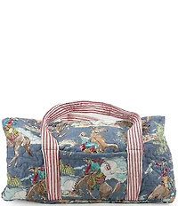 Ida Mae Home Birdie Chambray Quilted Weekender Duffle Bag