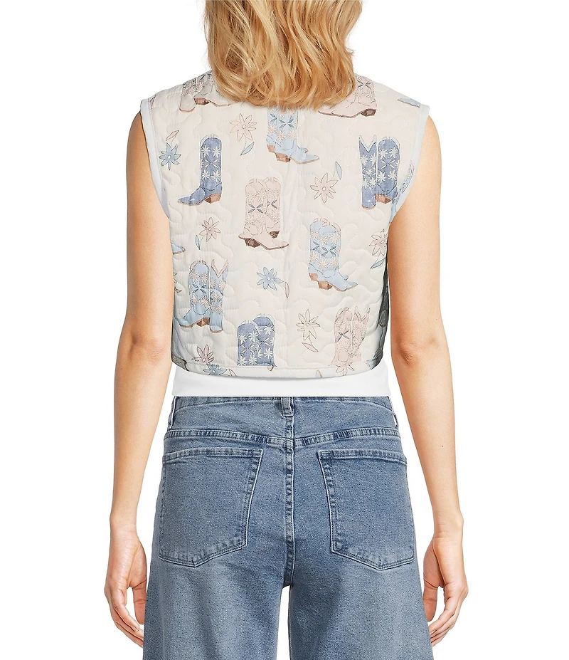 Ida Mae Home Daisy Boot Western Quilted Vest