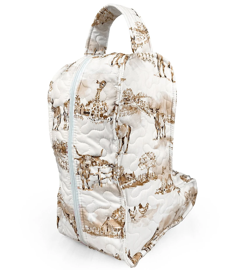 Ida Mae Home Donkey Toile Quilted Boot Bag