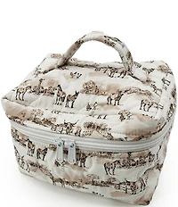 Ida Mae Home Donkey Toile Quilted Travel Case