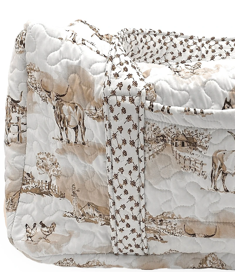 Ida Mae Home Donkey Toile Quilted Weekender Duffle Bag