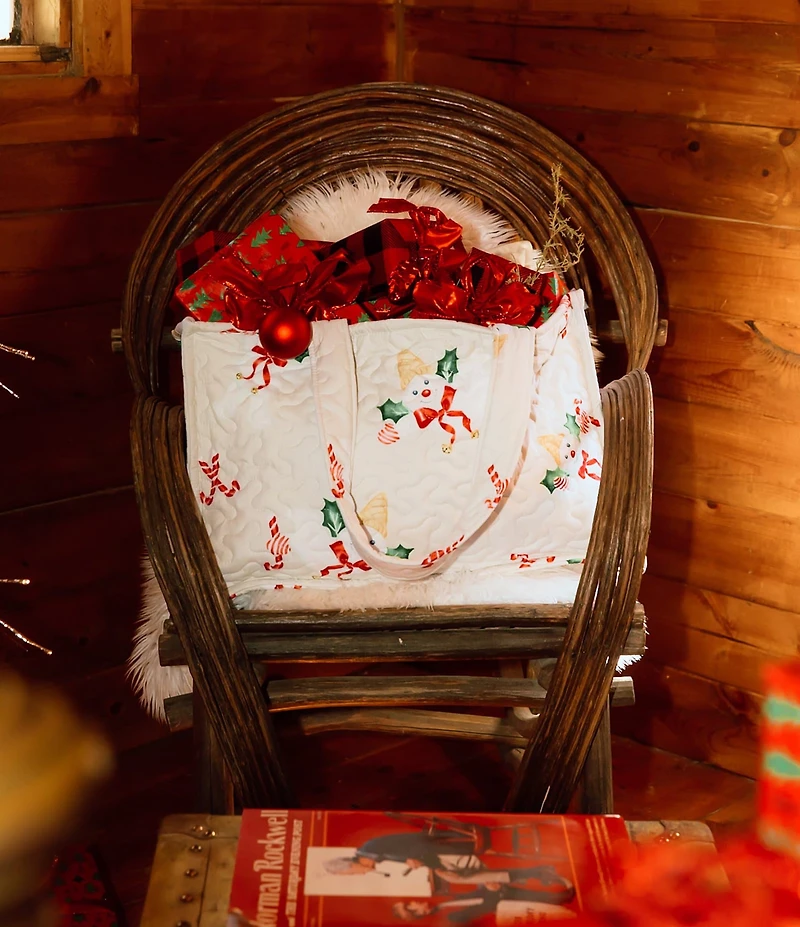 Ida Mae Home Mr. Bingle Large Quilted Tote Bag