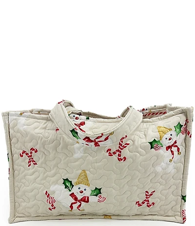 Ida Mae Home Mr. Bingle Large Quilted Tote Bag