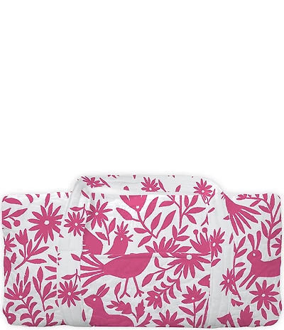 Ida Mae Home Piper Otomi Pink Fuchsia Quilted Weekender Duffle Bag