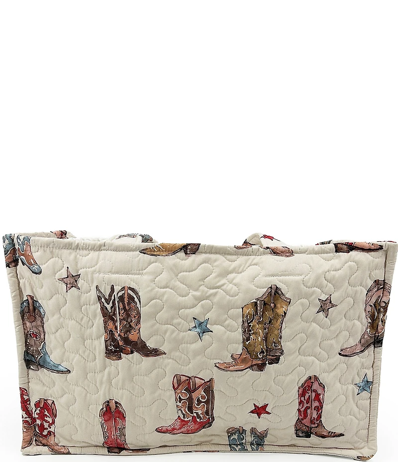 Ida Mae Home Thunder Boots Sand Quilted Tote Bag
