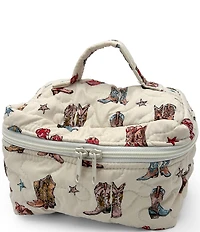 Ida Mae Home Thunder Boots Sand Quilted Travel Case