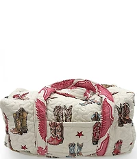 Ida Mae Home Thunderbird Boots Quilted Weekender Duffle Bag