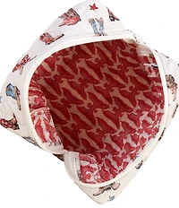 Ida Mae Home Thunderbirds Boots Quilted Large Makeup Bag