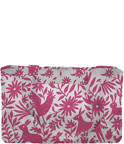 Ida Mae Home Piper Otomi Pink Fuchsia Quilted Tote Bag