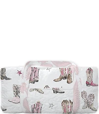 Ida Mae Home Thunder Boots Pink Quilted Weekender Duffle Bag