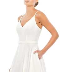 Ieena for Mac Duggal V-Neck Sleeveless A-Line Fully Lined Ball Gown