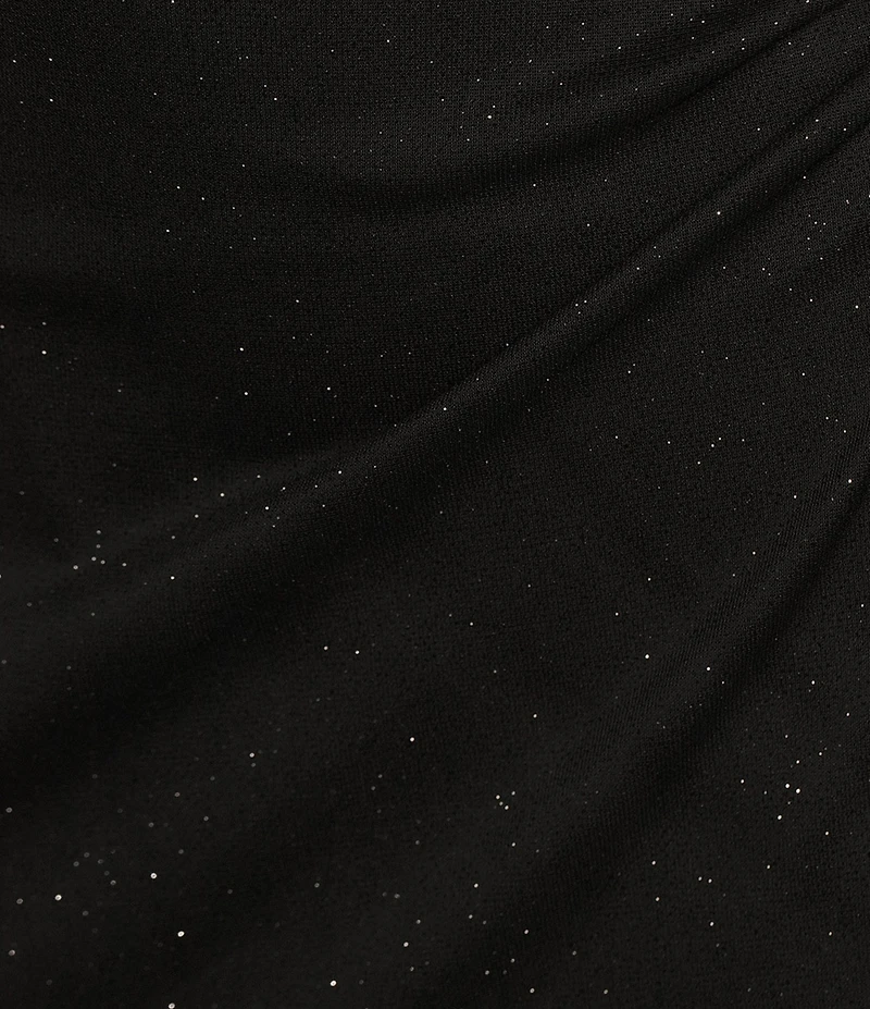 Ignite Evenings 3/4 Sleeve Boat Neck Glitter Dress