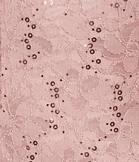 Ignite Evenings Petite Size 3/4 Sleeve Square Neck Sequin Lace 2-Piece Jacket Dress