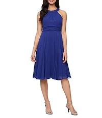 Ignite Evenings Petite Size Chiffon 3/4 Sleeve Jacket Dress