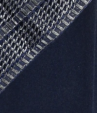 Ignite Evenings Petite Size Foil Trim Asymmetric Cape Jumpsuit