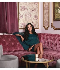 Ignite Evenings Petite Size Glitter Mesh Capelet Overlay Ruched Waist Sheath Dress