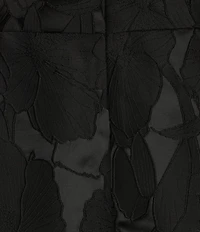 Ignite Evenings Petite Size Jacquard Surplice Neck Sleeveless Hi-Low Midi Dress