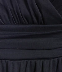 Ignite Evenings Plus Size V Neck 3/4 Sleeve Matte Jersey 2 Piece Jacket Dress