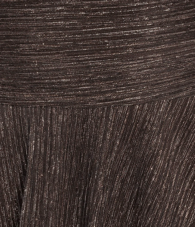 Ignite Evenings Surplice Neck Short Sleeve Tiered Metallic Bodre Midi Dress