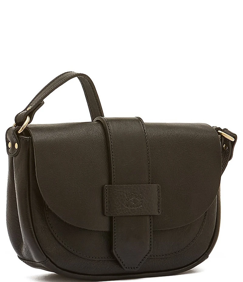 Il Bisonte Alloro Leather Crossbody Saddle Bag