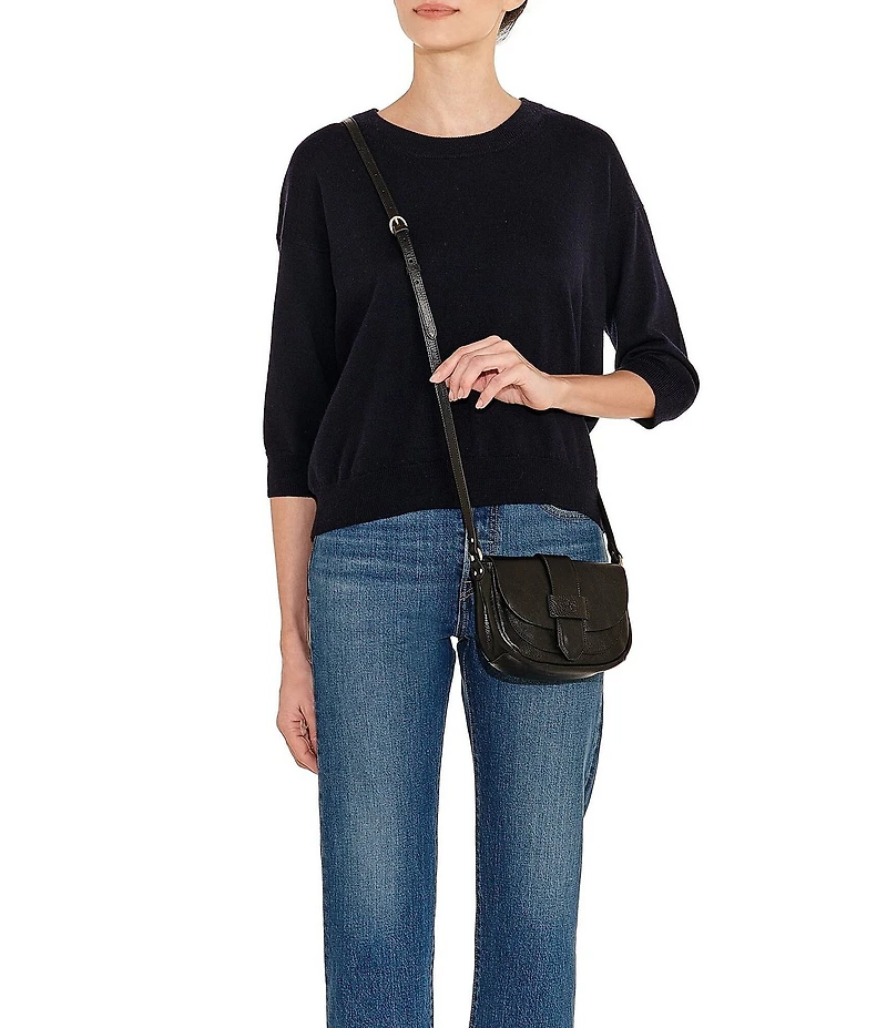 Il Bisonte Alloro Leather Crossbody Saddle Bag