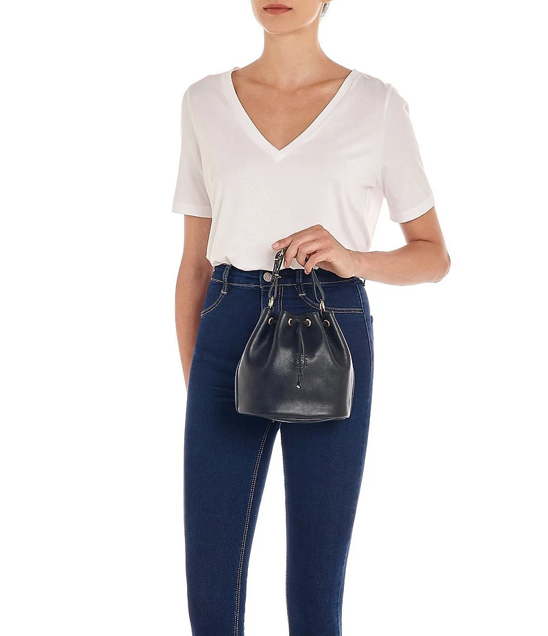 Il Bisonte Leather Bucket Bag
