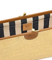 Il Bisonte Manuela Raffia Woven Clutch