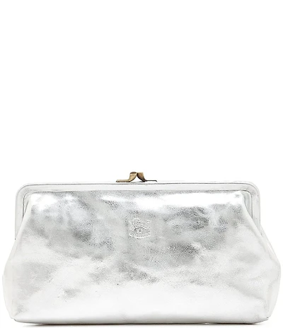 Il Bisonte Manuela Metallic Leather Clutch