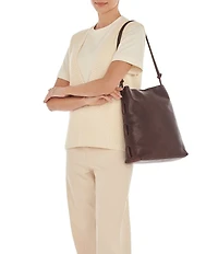 Il Bisonte Snodo Leather Bucket Bag