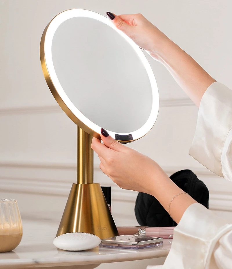 Ilios Lighting Co. 5x Deluxe Magification Gold Mirror