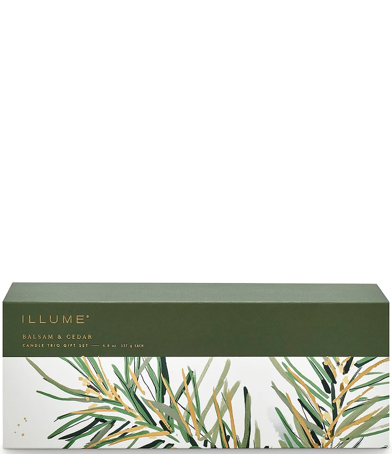 Illume Candles Balsam & Cedar Candle Trio Gift Set