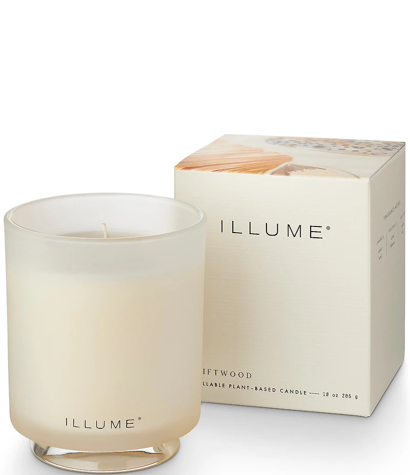 Illume Candles Driftwood Boxed Glass Candle, 10.5 oz.