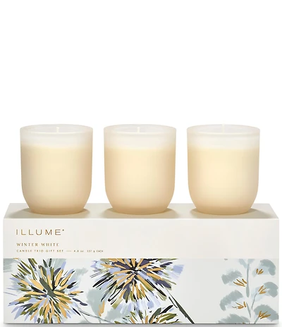 Illume Candles Holiday Collection Winter White Candle Trio Gift Set