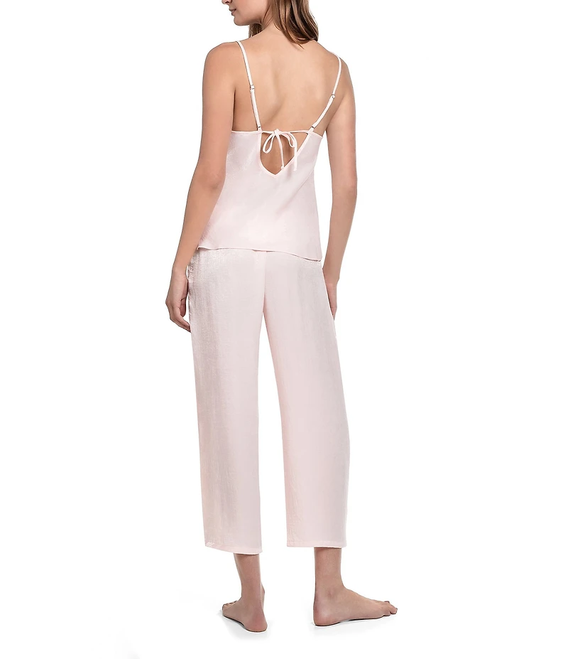 In Bloom By Jonquil Everlee Textured Satin Sleeveless V-Neck Cami & Pant Pajama Set