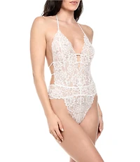 In Bloom by Jonquil La Belle Metallic Lace Teddy