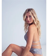 In Bloom by Jonquil Lace Halter Plunging V-Neck Teddy