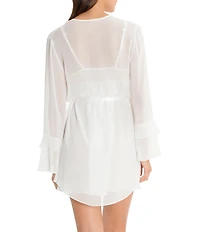 In Bloom by Jonquil Laura Chiffon Short Wrap Robe