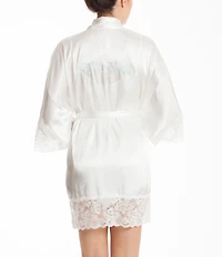 In Bloom by Jonquil Satin & Lace Bridal Robe