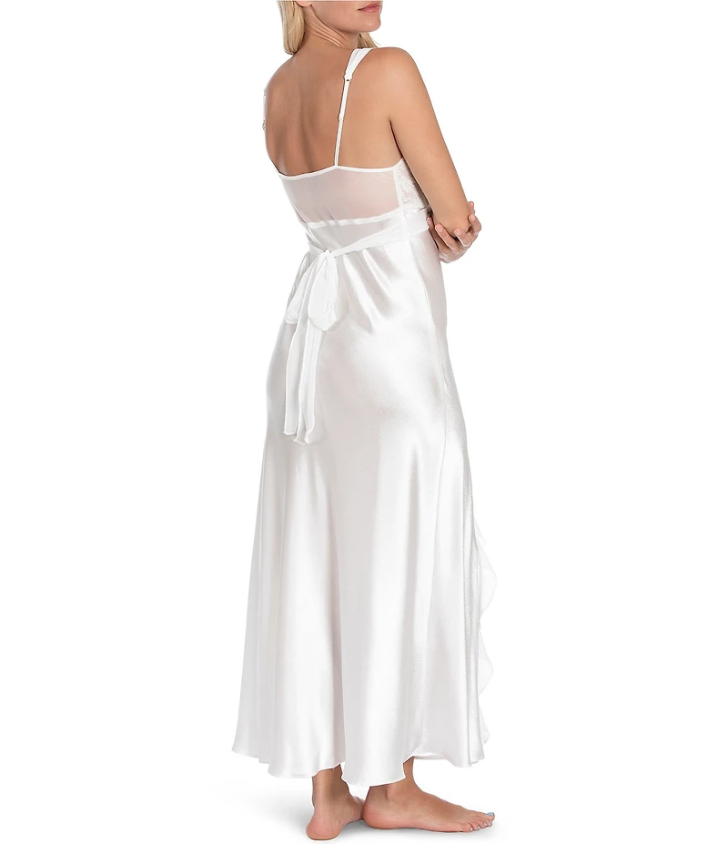 In Bloom by Jonquil Satin & Lace Long Nightgown