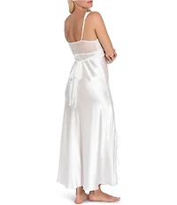 In Bloom by Jonquil Satin & Lace Long Nightgown