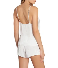 In Bloom by Jonquil Satin & Lace Shorty Coordinating Pajama Set